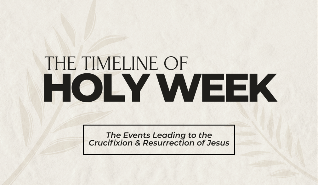 The Timeline of Holy Week